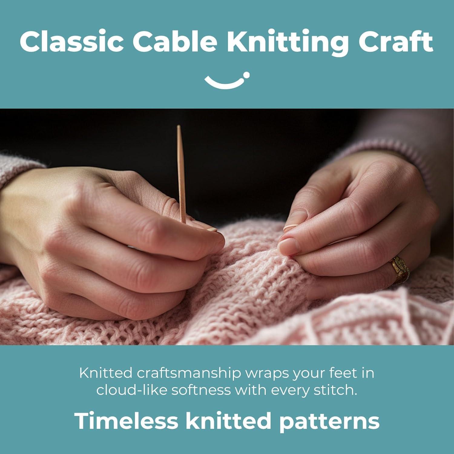 imageHomeTop Womens Cable Knit Slippers Breathable Warm Comfy Nonslip Indoor Outdoor House Shoes with Fuzzy CollarNavy Blue