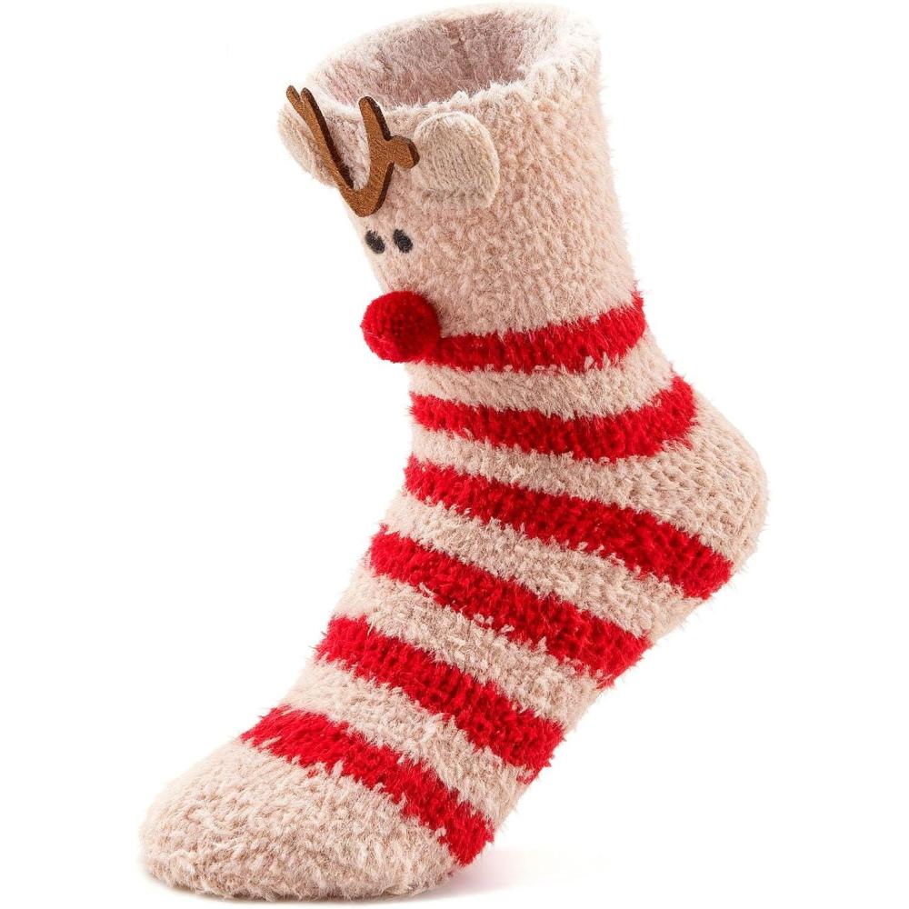 imageHomeTop Christmas Socks Gift Set Fuzzy Warm Socks Blind Box for Holiday1 Pair  Secret Color