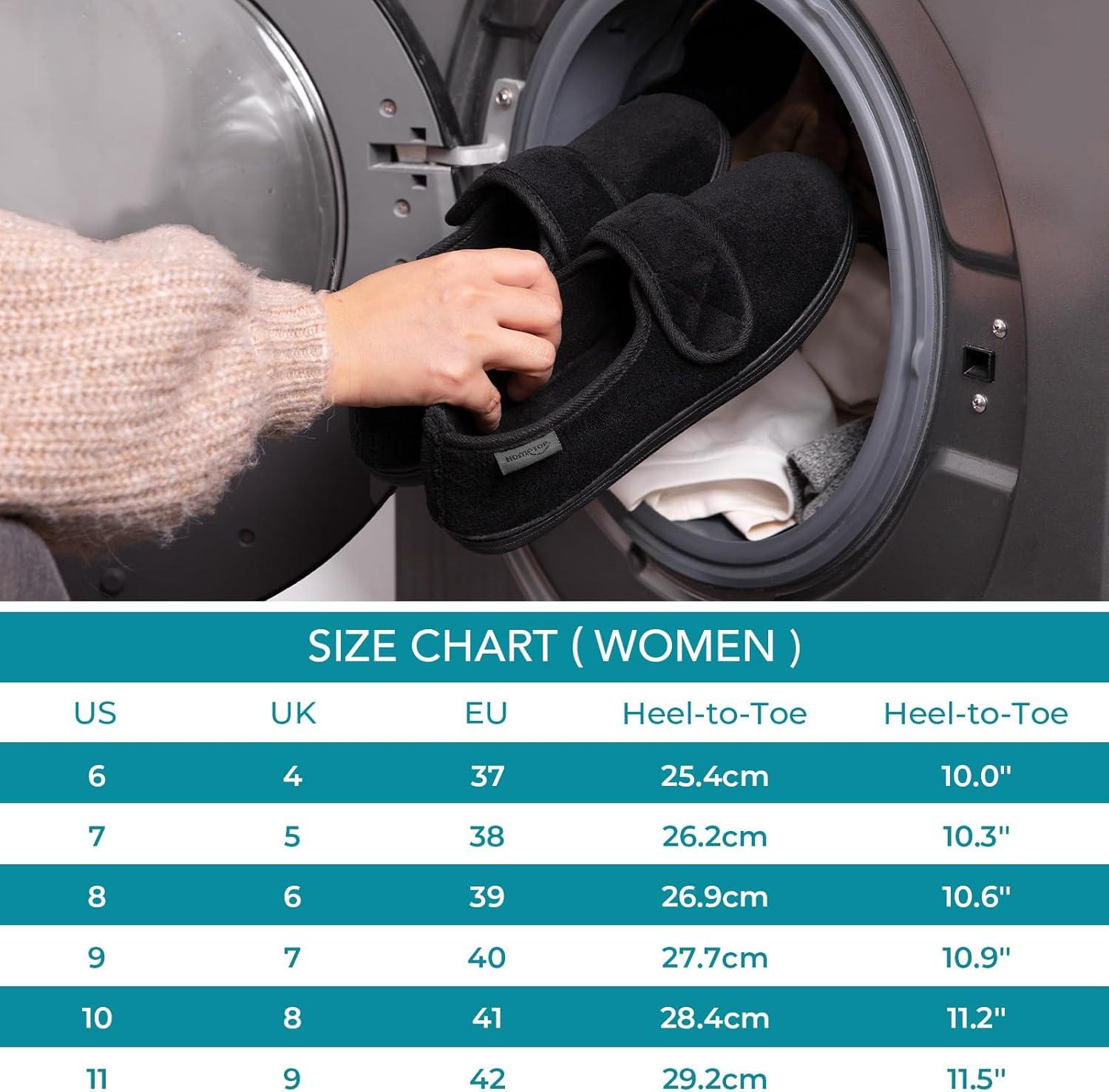 imageHomeTop Womens Comfy Adjustable Coral Fleece House Shoes Memory Foam Closedback Indoor Outdoor Slippers Matt Black8 US