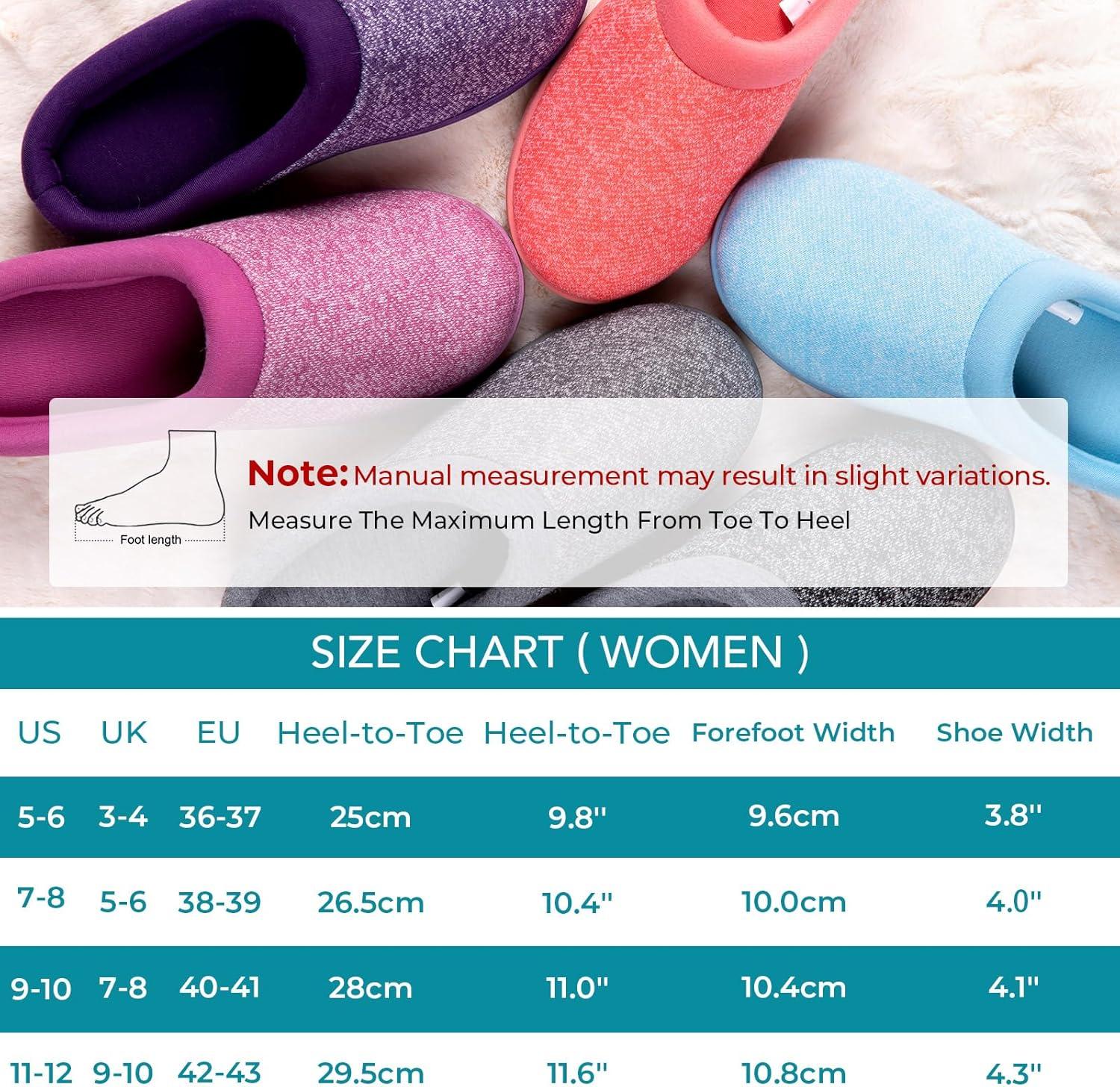 imageHomeTop Womens Knit Memory Foam Slippers Warm Soft House Shoes with Antislip SoleLight Red