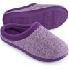 imageHomeTop Womens Knit Memory Foam Slippers Warm Soft House Shoes with Antislip SolePurple