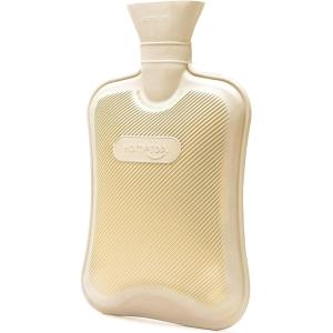 HomeTop Premium Classic Rubber Hot Water Bottle (Purple)(Cream White)