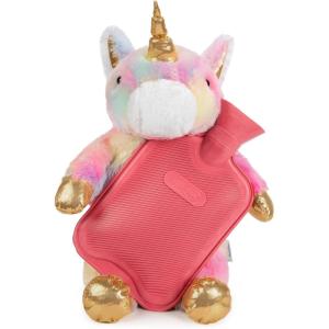 HomeTop Premium Classic Rubber Hot Water Bottle with Cute Unicorn Cover (2L, Multicolor)