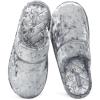 imageHomeTop Womens Luxury Diamond Velvet Memory Foam Scuff Slipper with Lightweight Rubber Sole
